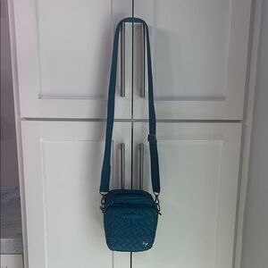 LUG Teal Quilted Crossbody Bag